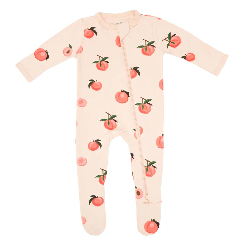 Kyte Baby Zippered Footie - Peach