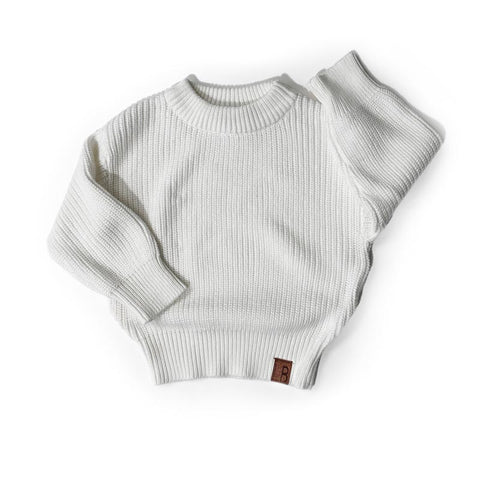 Little Bipsy Chunky Knit Sweater - Off White *CLEARANCE*