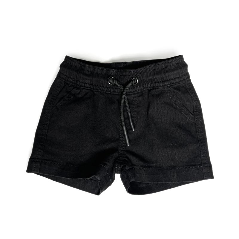 Little Bipsy Cotton Twill Short - Black *CLEARANCE*