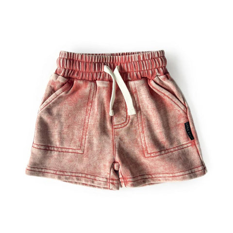 Little Bipsy Surf Camp Shorts - Red Wash (Size 3-6m) *CLEARANCE*