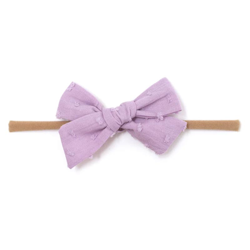 *Little Stocking Co. Baby Bow - Wisteria Dot