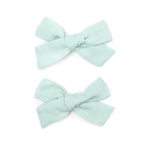 *Little Stocking Co. Aqua School Girl Piggie Bows