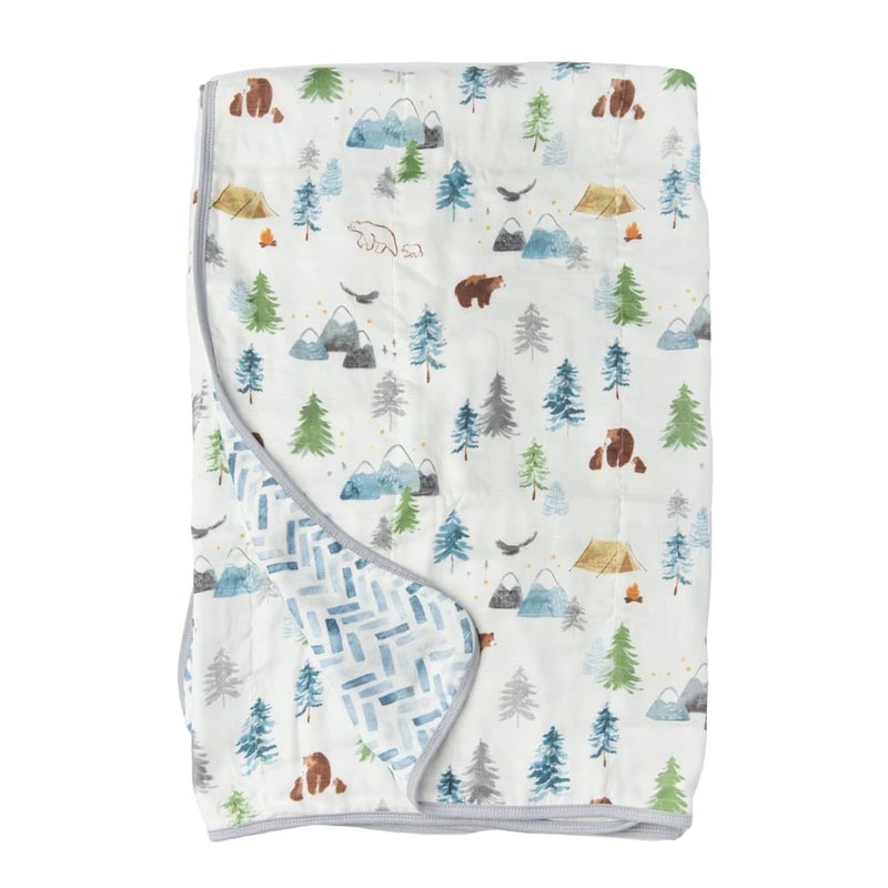 Loulou Lollipop Muslin Quilt Blanket - Adventure Begins