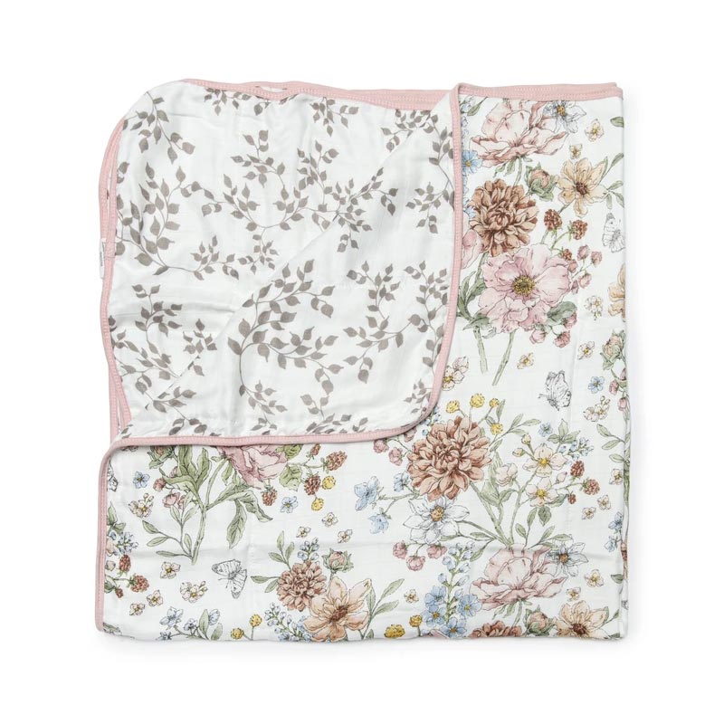 Loulou Lollipop Muslin Quilt Blanket - Secret Garden