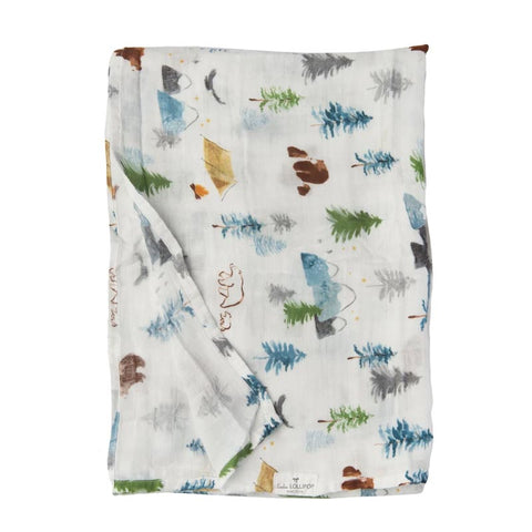 Loulou Lollipop Luxe Muslin Swaddle - Adventure Begins