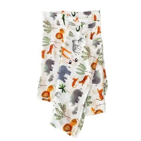 Loulou Lollipop Luxe Muslin Swaddle - Safari Jungle