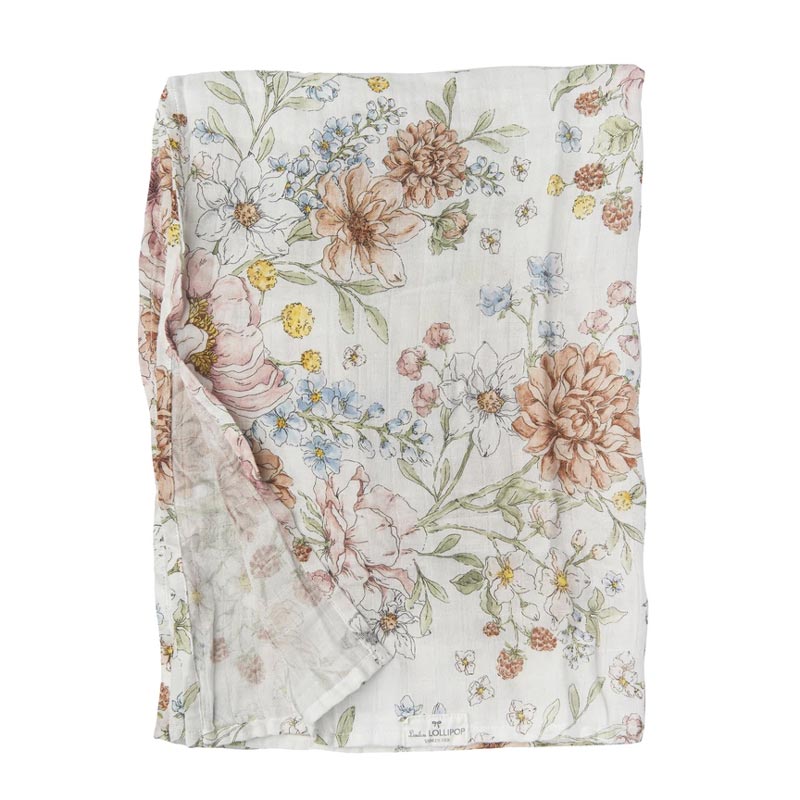 Loulou Lollipop Luxe Muslin Swaddle - Secret Garden