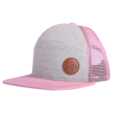 L&P Trucker Style Hat - Orleans (Grey & Light Pink)