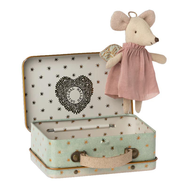 *Maileg Guardian Angel Mouse in a Suitcase