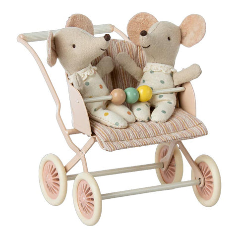 *Maileg Stroller for Baby Mice - Rose