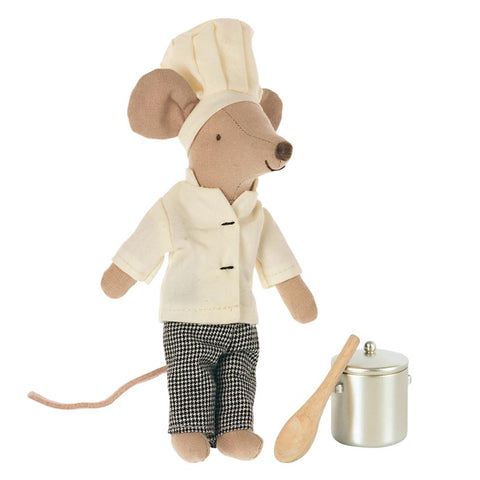 *Maileg Chef Mouse with Soup Pot & Spoon (Big Brother/Sister Size)