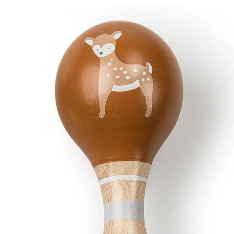 *Mary Meyer Leika Wooden Rattle - Fox & Fawn - 6"