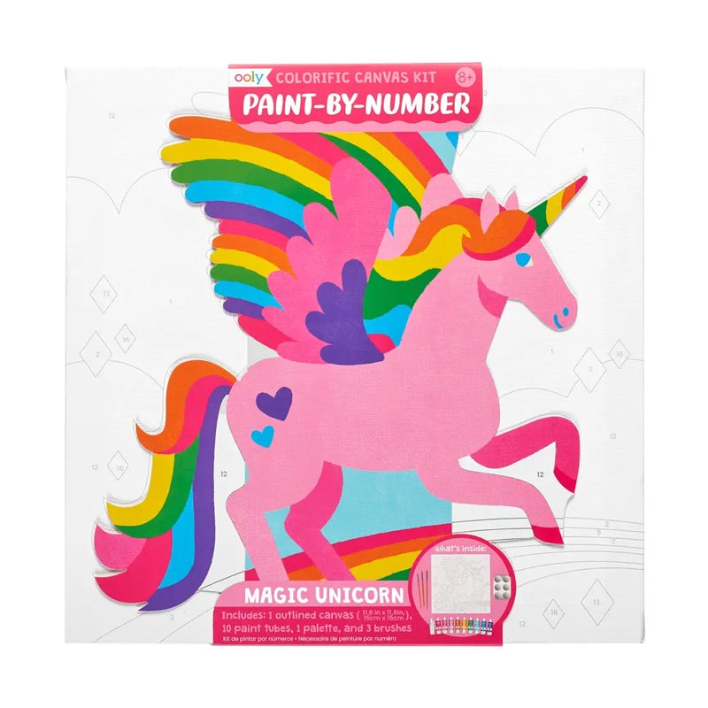 *Ooly Colourific Canvas Paint by Number Kit - Magical Unicorn