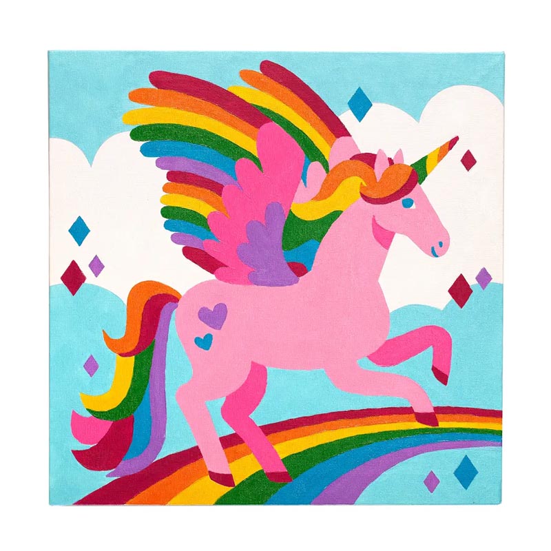 *Ooly Colourific Canvas Paint by Number Kit - Magical Unicorn