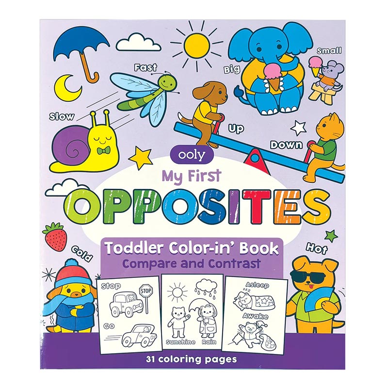 *Ooly Toddler Colour-In Book - My First Opposites