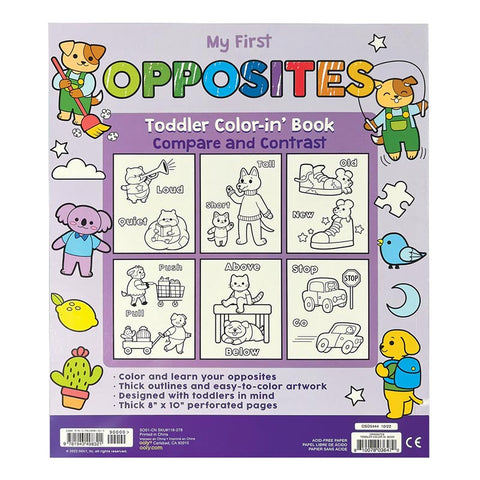 *Ooly Toddler Colour-In Book - My First Opposites