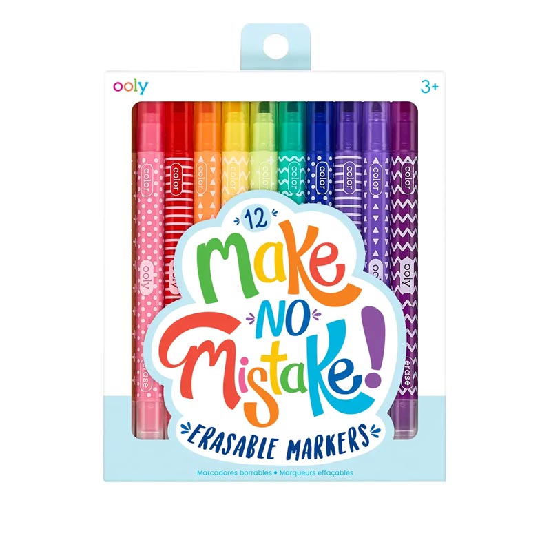 *Ooly Make No Mistake! Eraseable Markers - Set of 12