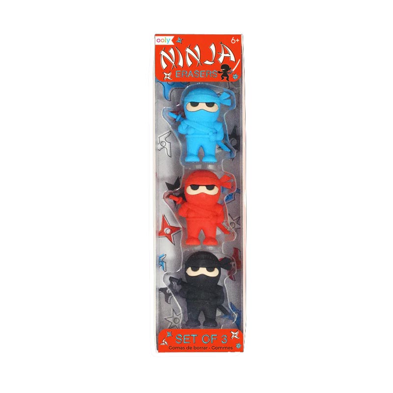 *Ooly Ninja Erasers 3-Pack