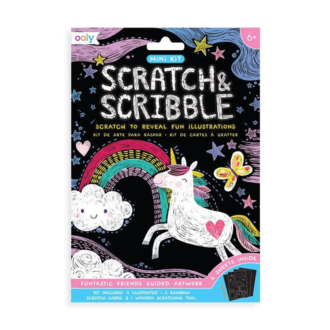 *Ooly Mini Scratch & Scribble Art Kit - Funtastic Friends