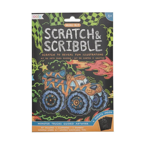 *Ooly Mini Scratch & Scribble Art Kit - Monster Truck