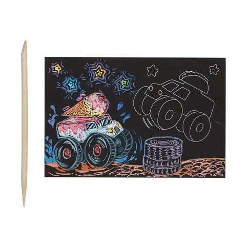 *Ooly Mini Scratch & Scribble Art Kit - Monster Truck