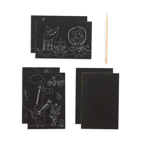 *Ooly Mini Scratch & Scribble Art Kit - Safari Party