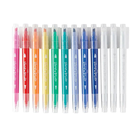 *Ooly Stamp-A-Doodle Double-Ended Markers - Set of 12