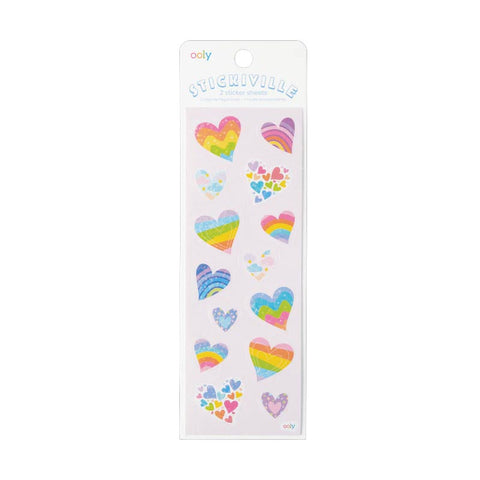 *Ooly Stickiville Stickers - Rainbow Hearts