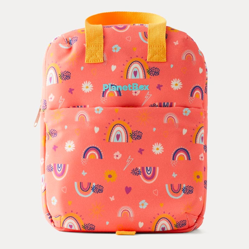 *PlanetBox Lunch Tote Bag - Peach Rainbow