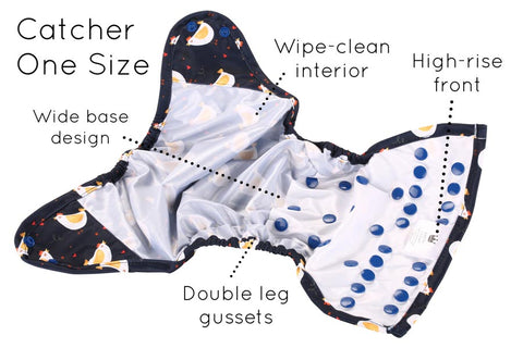 Petite Crown Catcher One Size Diaper Cover