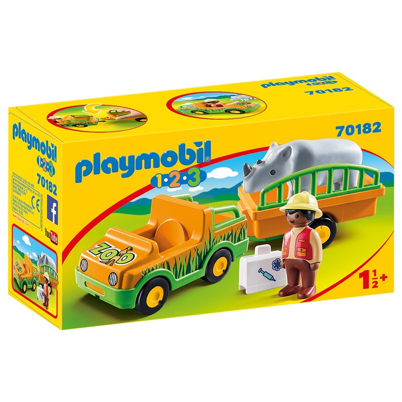 *Playmobil Zoo Vehicle with Rhinoceros