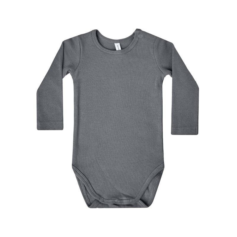 Quincy Mae Ribbed Longsleeve Bodysuit - Navy (Size 6-12m) *CLEARANCE*