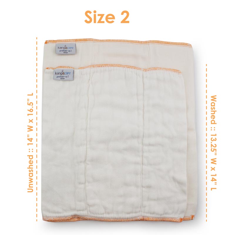 Kanga Care Bamboo Prefold Cloth Diapers 6-Pack