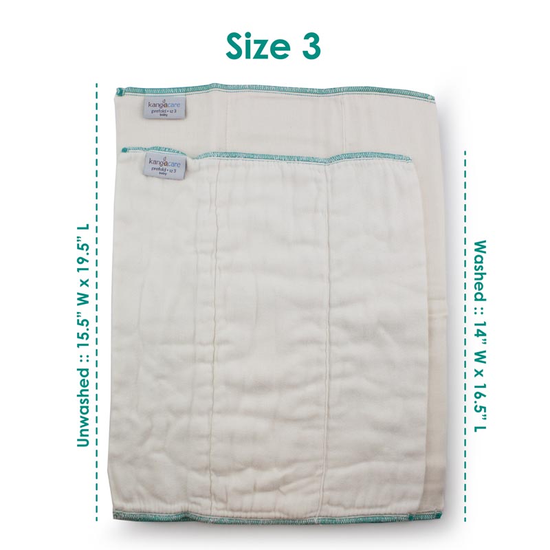 Kanga Care Bamboo Prefold Cloth Diapers 6-Pack