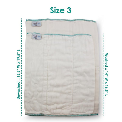 Kanga Care Bamboo Prefold Cloth Diapers 6-Pack