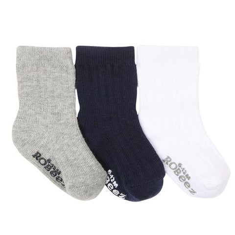 Robeez Boys Basic Socks - 3-Pack