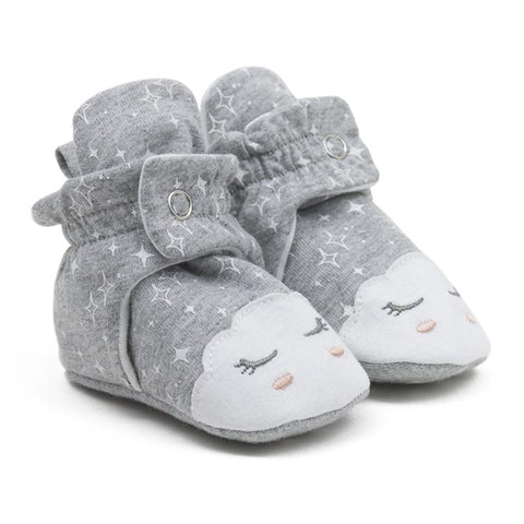 Robeez Snap Booties - Grey Cloud