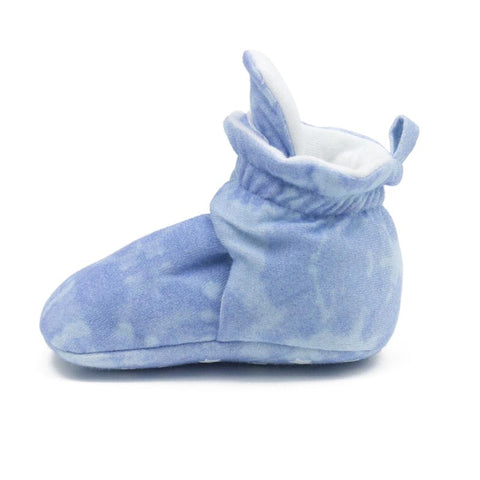 Robeez Snap Booties - Light Blue Tie Dye