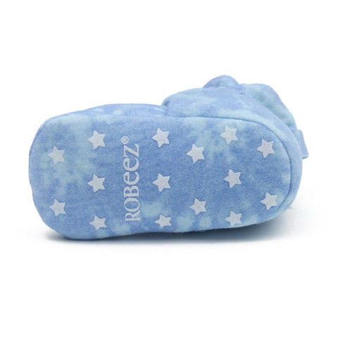 Robeez Snap Booties - Light Blue Tie Dye