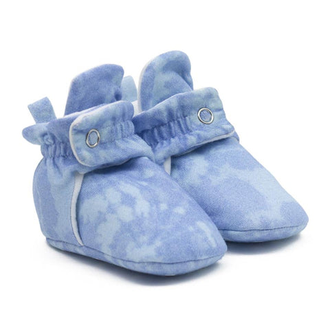 Robeez Snap Booties - Light Blue Tie Dye