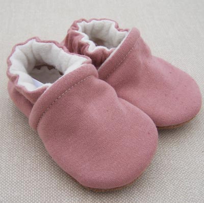 Snow and Arrow Cotton Knit Slippers - Rosewood